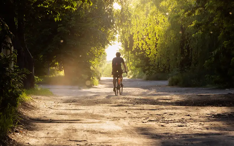 Riding a Road Bike on Dirt